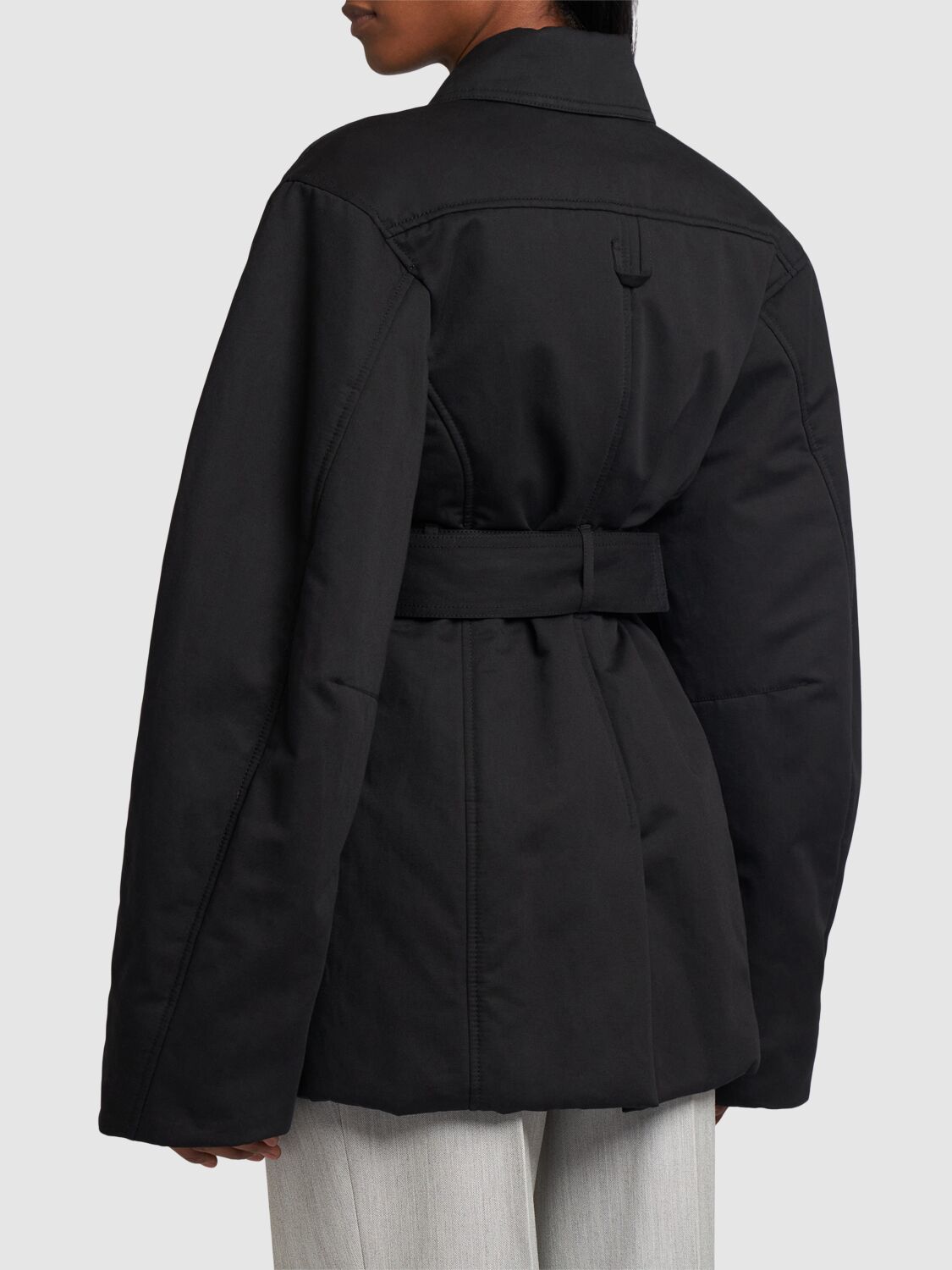 Jacquemus Le Blouson Bari Canvas Jacket In Black