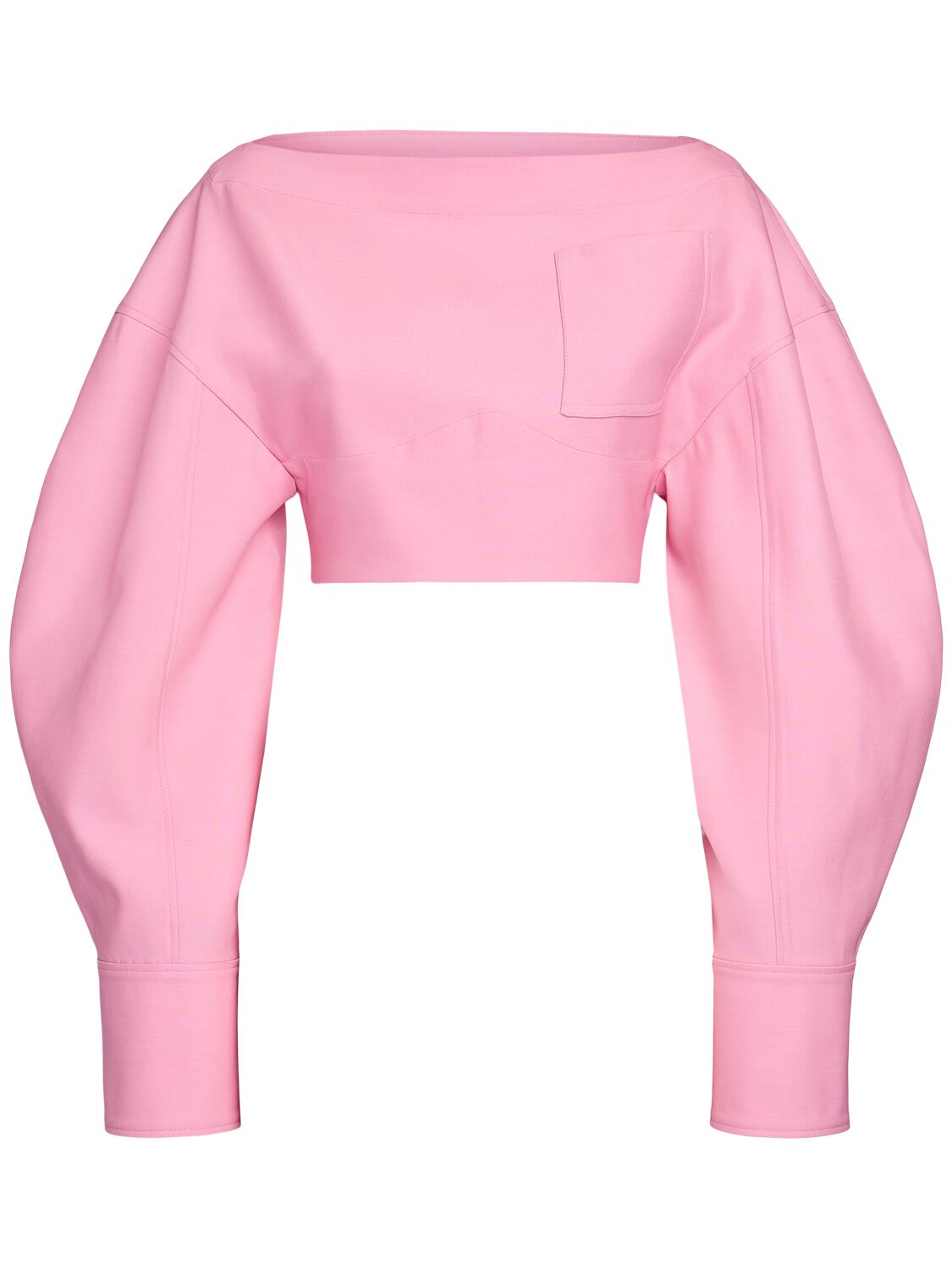 Jacquemus Le Haut Casaco Wool & Silk Top In Pink