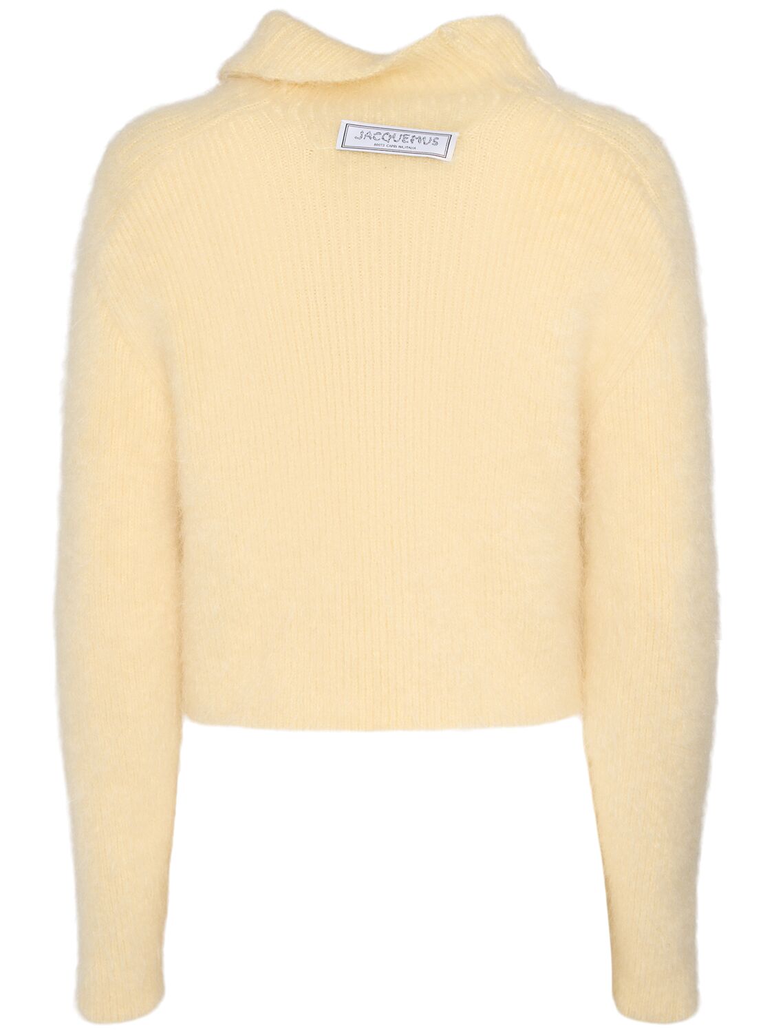 Shop Jacquemus Le Pull Marina Mohair Blend Knit Sweater In Light Yellow