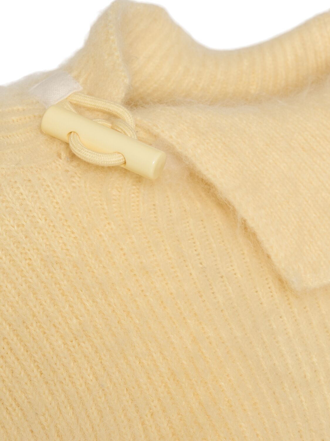 Shop Jacquemus Le Pull Marina Mohair Blend Knit Sweater In Light Yellow