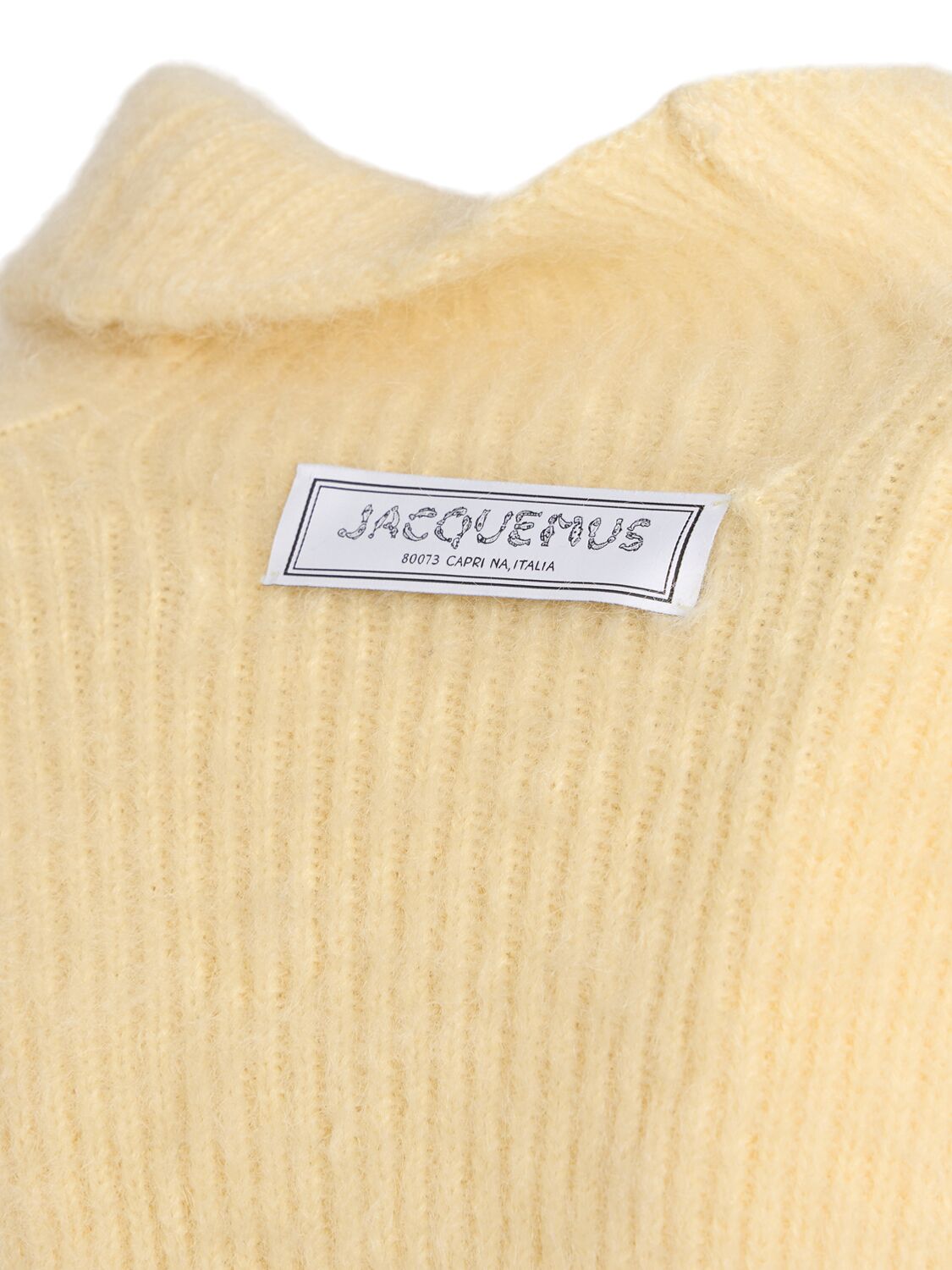 Shop Jacquemus Le Pull Marina Mohair Blend Knit Sweater In Light Yellow