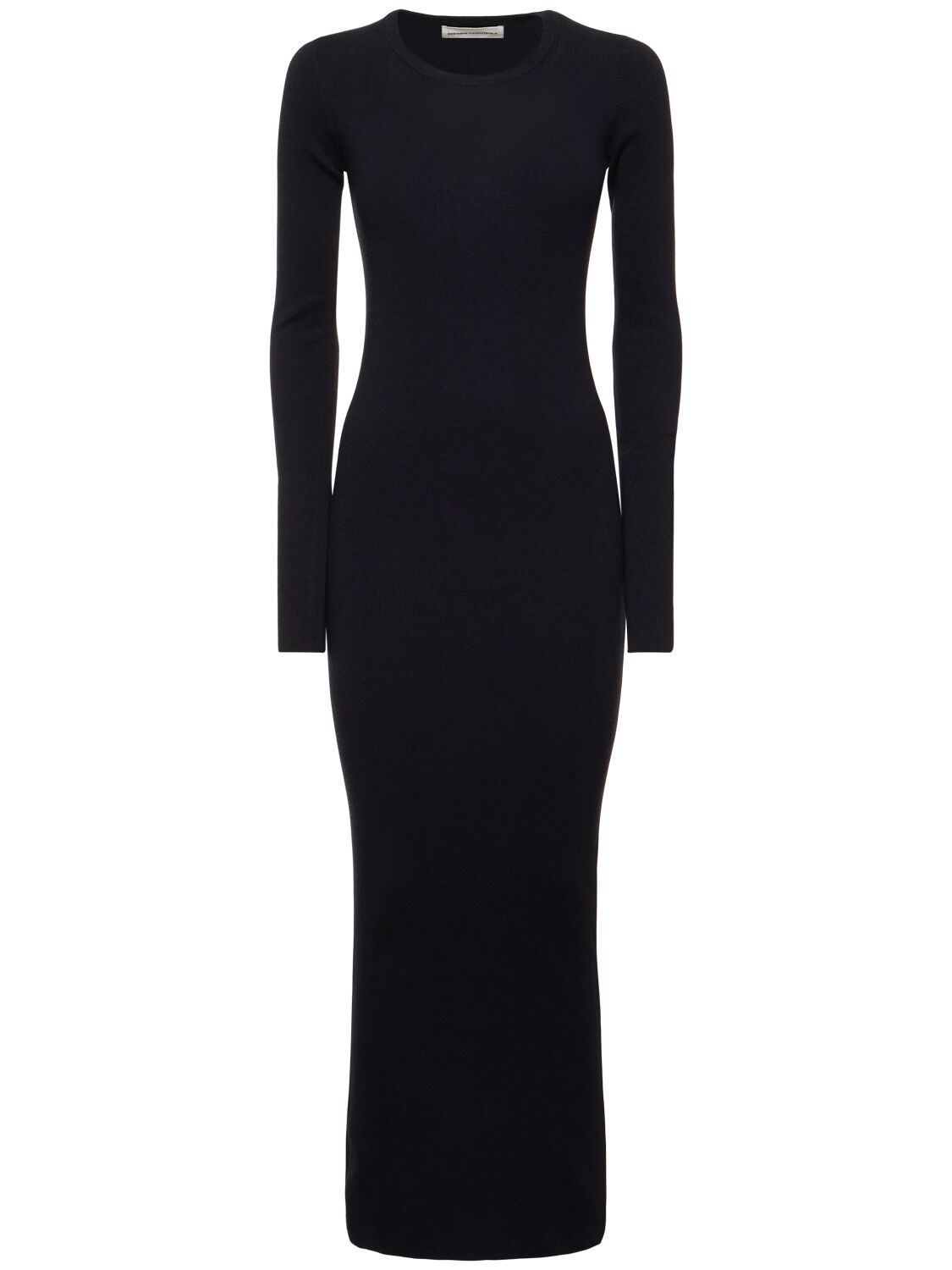 Extreme Cashmere Snake Cotton & Cashmere Long Dress In Black