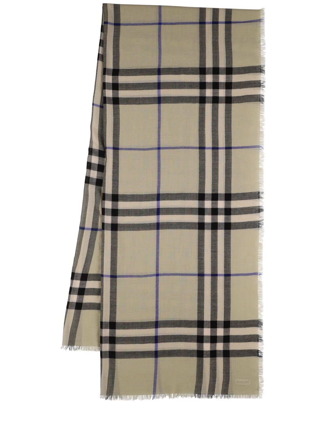 Image of Lightweight Wool Giant Check Scarf