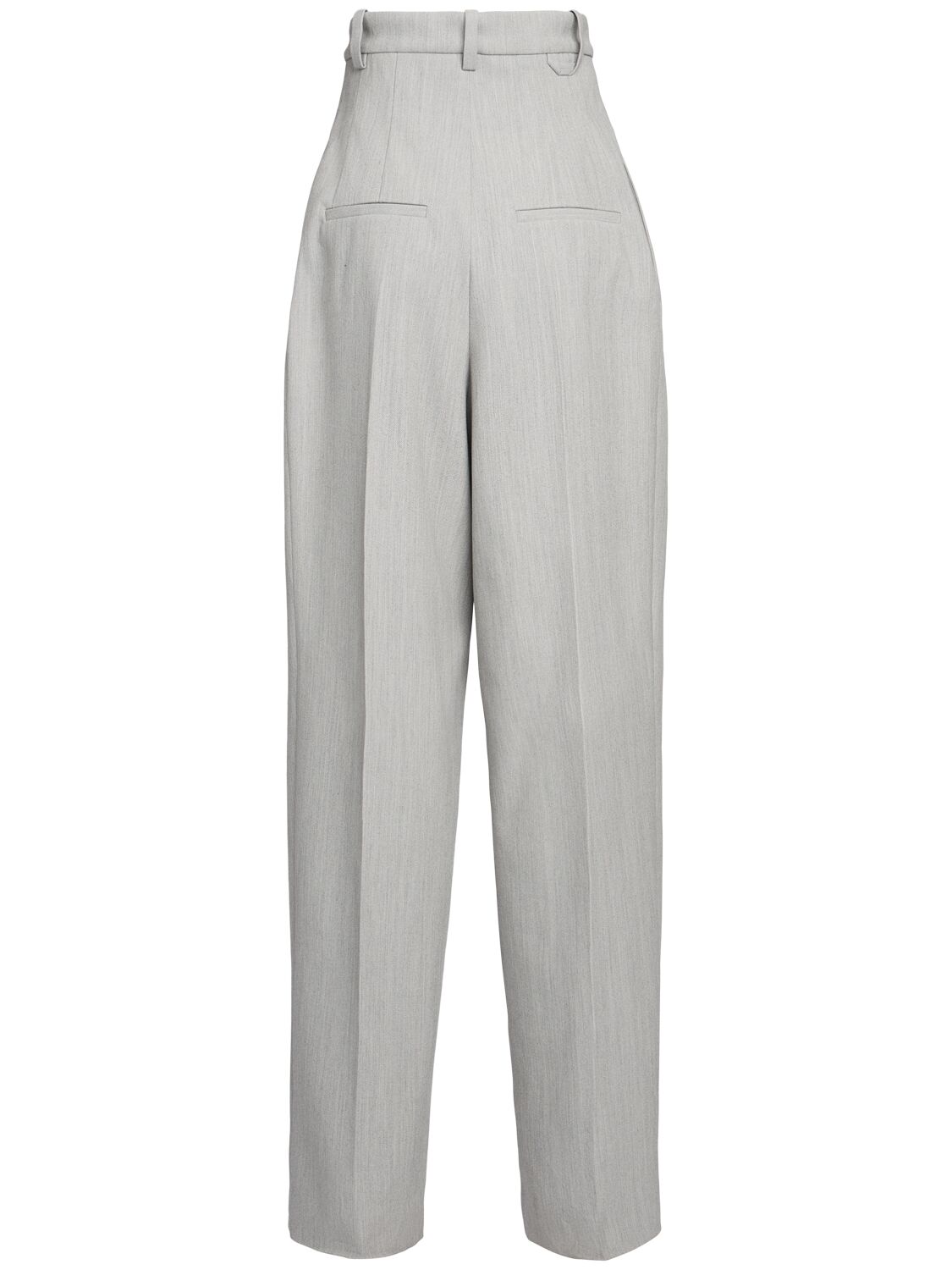 Shop Jacquemus Le Pantalon Curzio Cotton Blend Pants In Light Grey