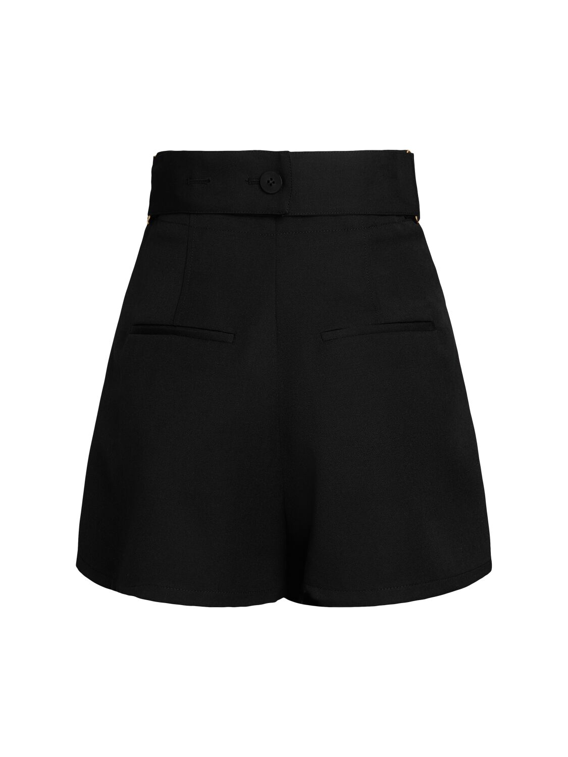 Jacquemus Le Short Bari Pleated Wool Shorts In Black