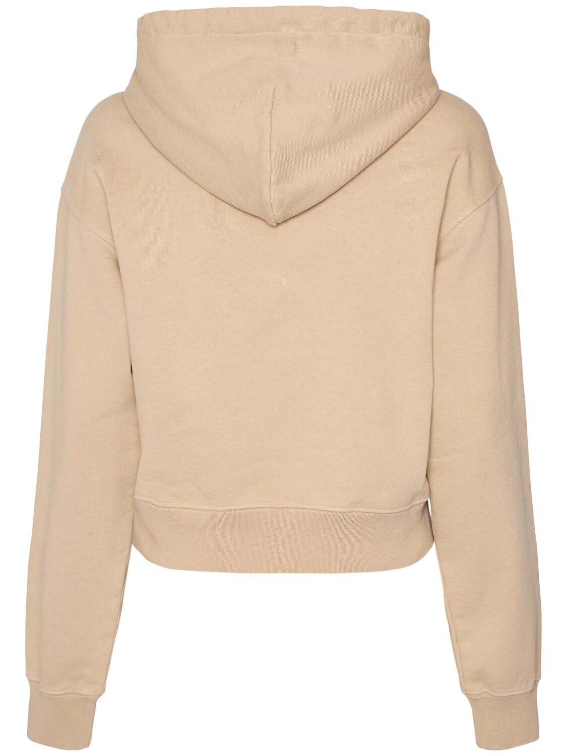 Shop Jacquemus Le Hoodie Gros Grain Cotton Hoodie In Beige