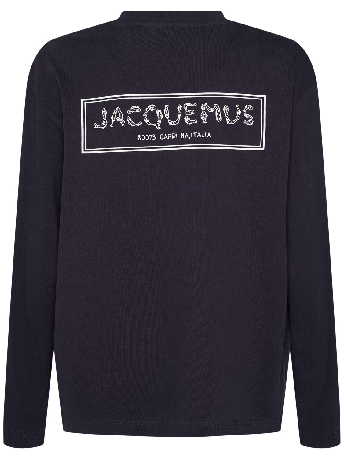 Jacquemus Le T-shirt Merò Cotton Sweatshirt In Navy