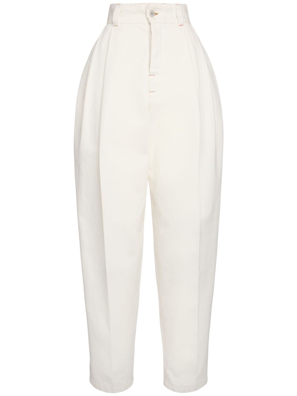 Jacquemus Le De-nîmes Curzio High Rise Baggy Jeans In Off-white