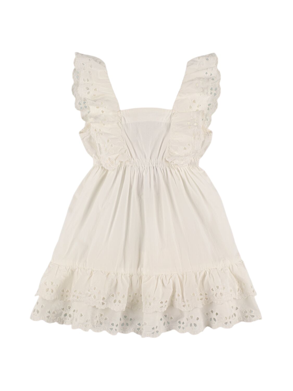Molo Kids' Cotton Dress In White