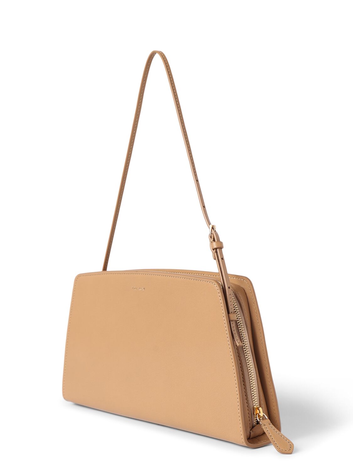 Shop The Row Dalia Shiny Kid Leather Shoulder Bag In Warm Chestnut