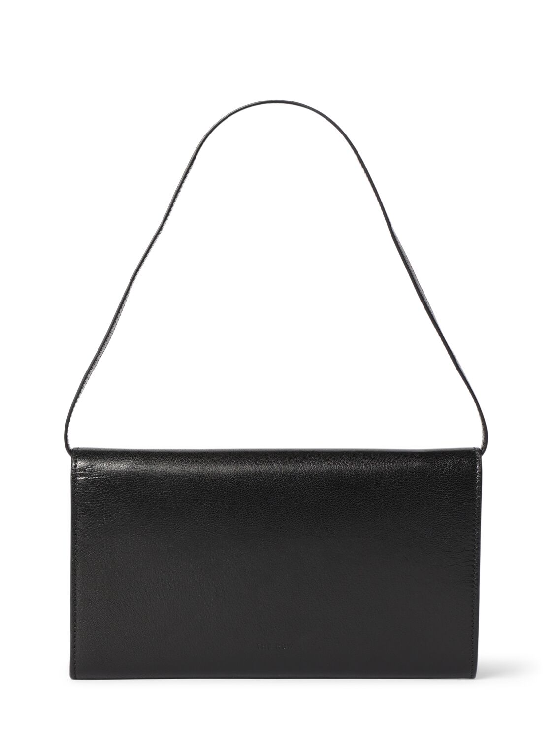 Shop The Row Evening Shiny Leather Clutch In Black