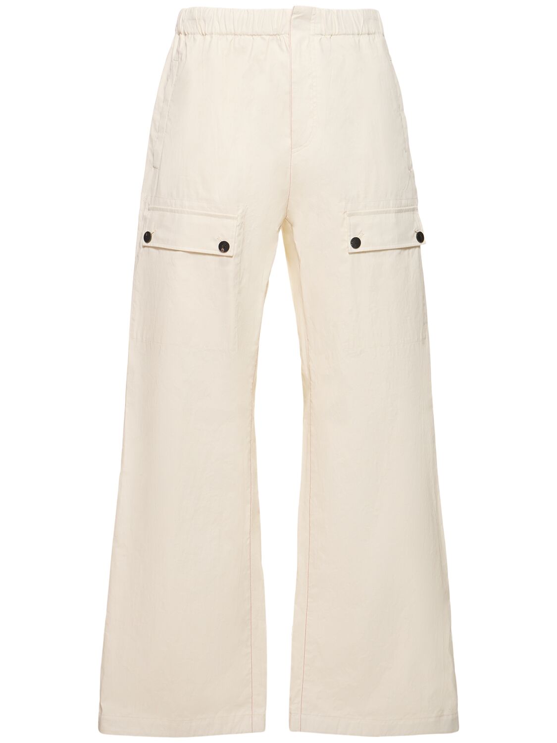 Image of Coated Linen Cargo Pants