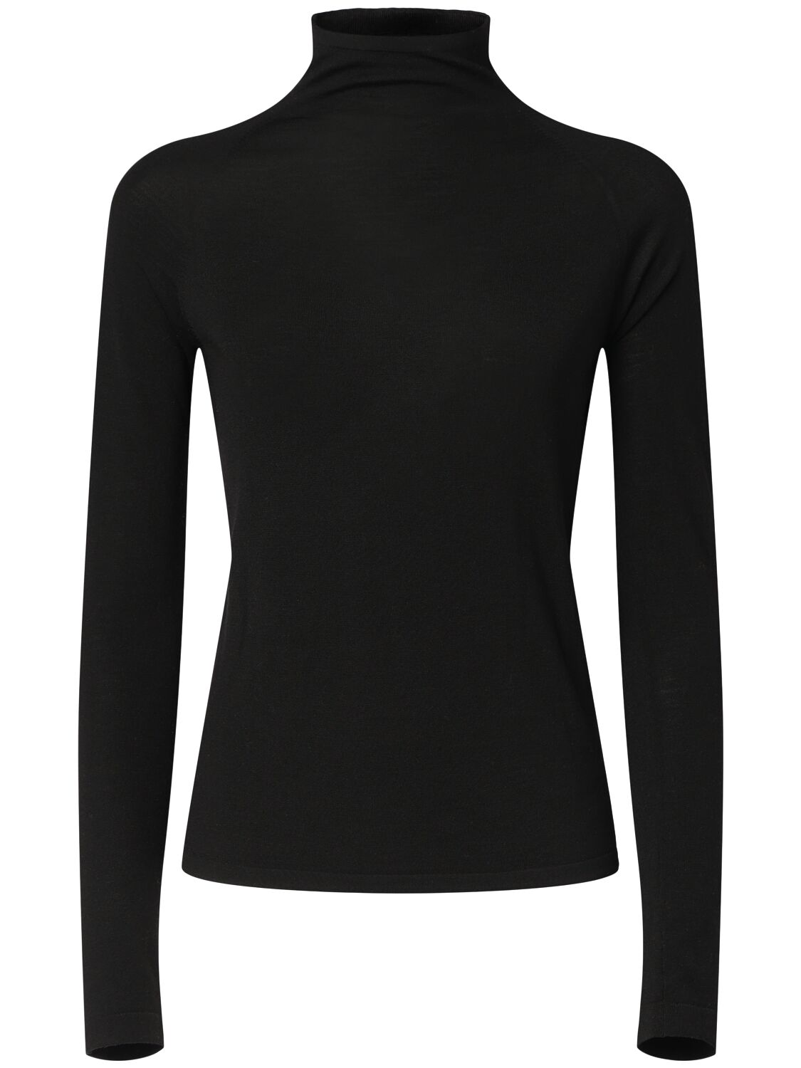 The Row Honna Knit Turtleneck Top In Black