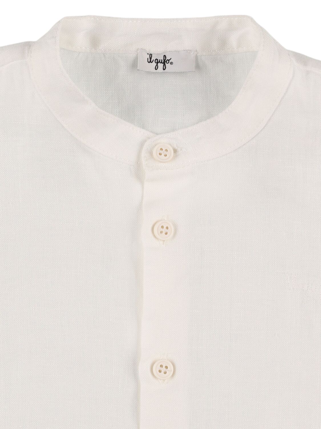 Shop Il Gufo Linen Shirt & Shorts In White,blue