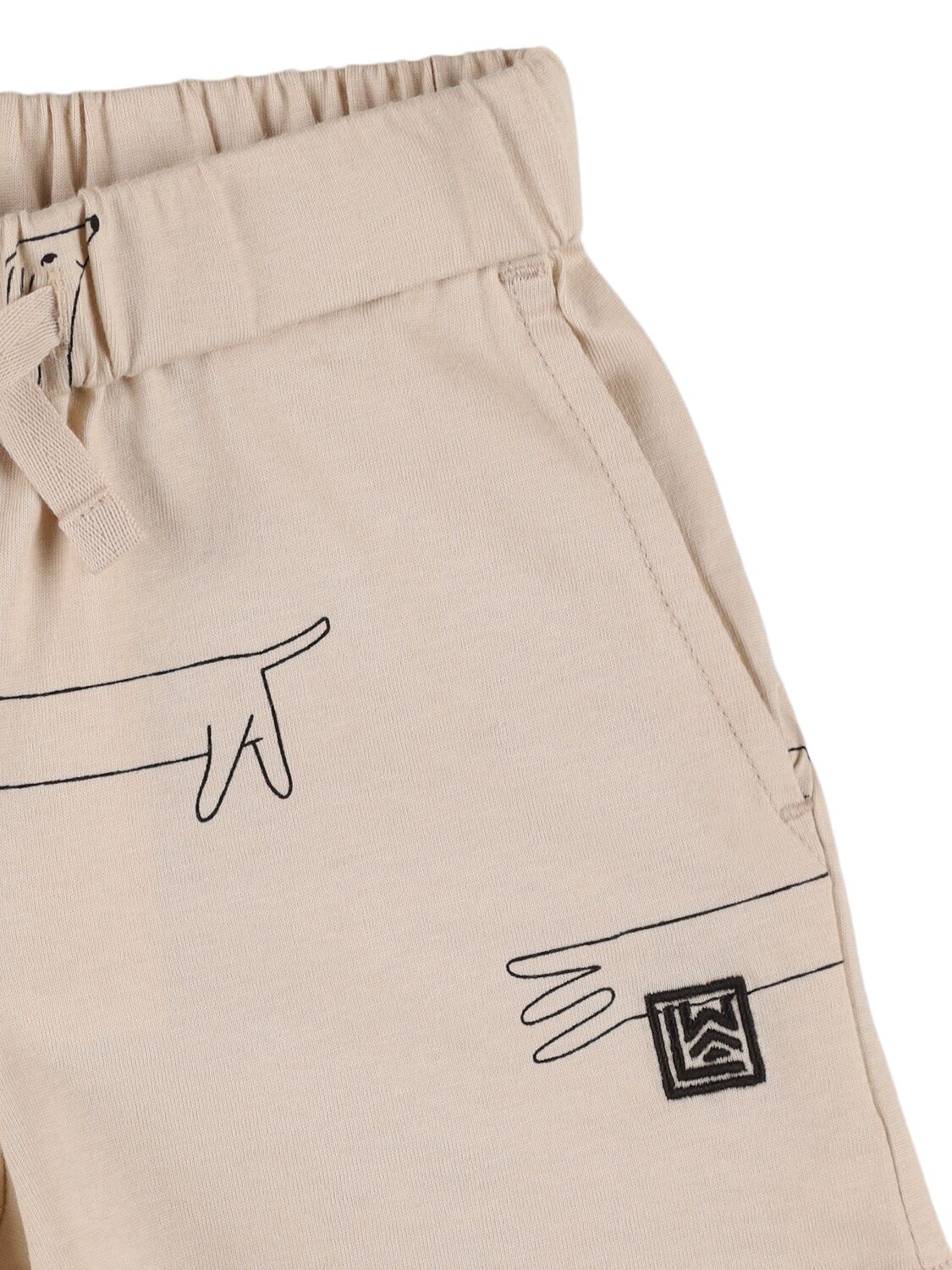 Liewood Printed Organic Cotton Shorts In Off White