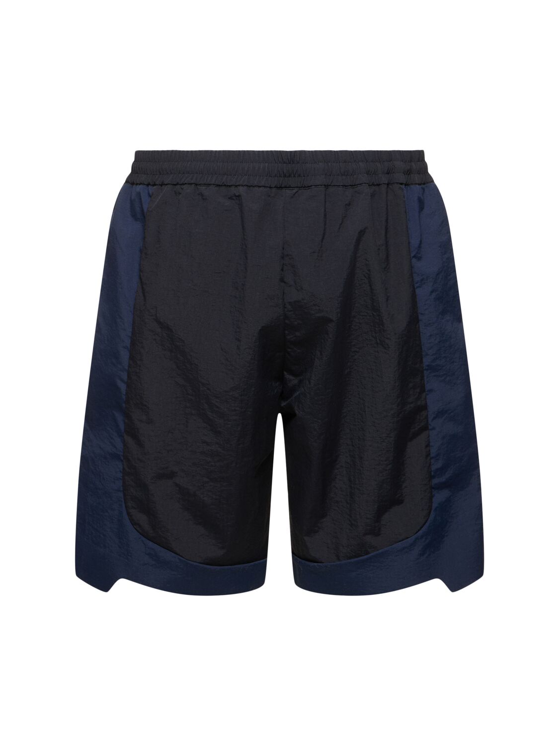 Shop J.l-a.l Ultralight Nylon Shorts In Black,dark Blue