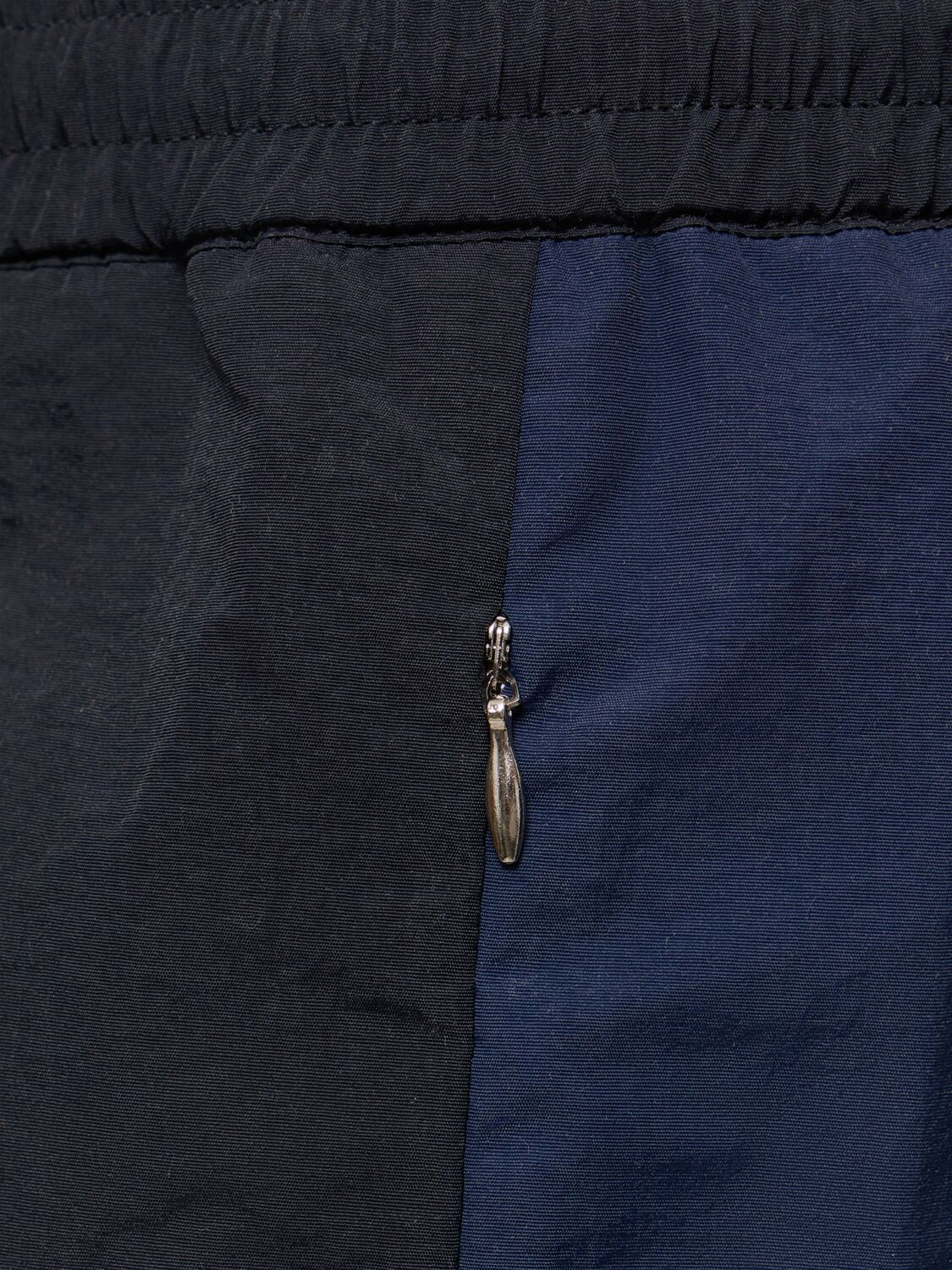 Shop J.l-a.l Ultralight Nylon Shorts In Black,dark Blue