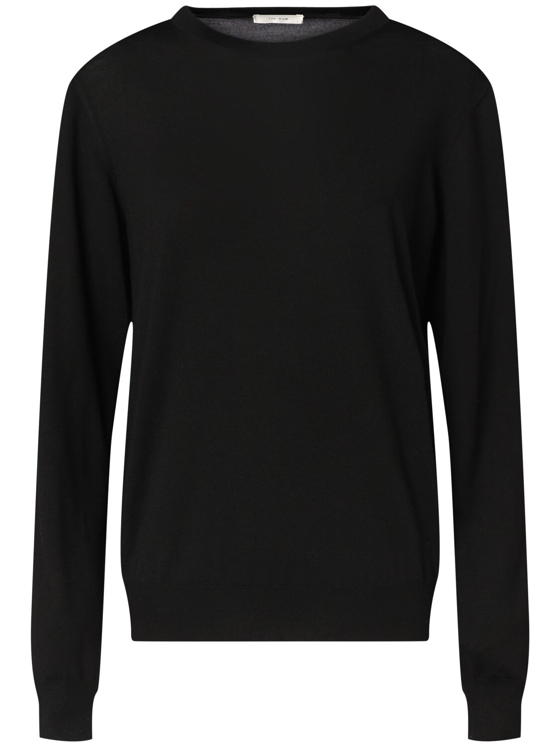 The Row Hover Cashmere Knit Crewneck Jumper In Black