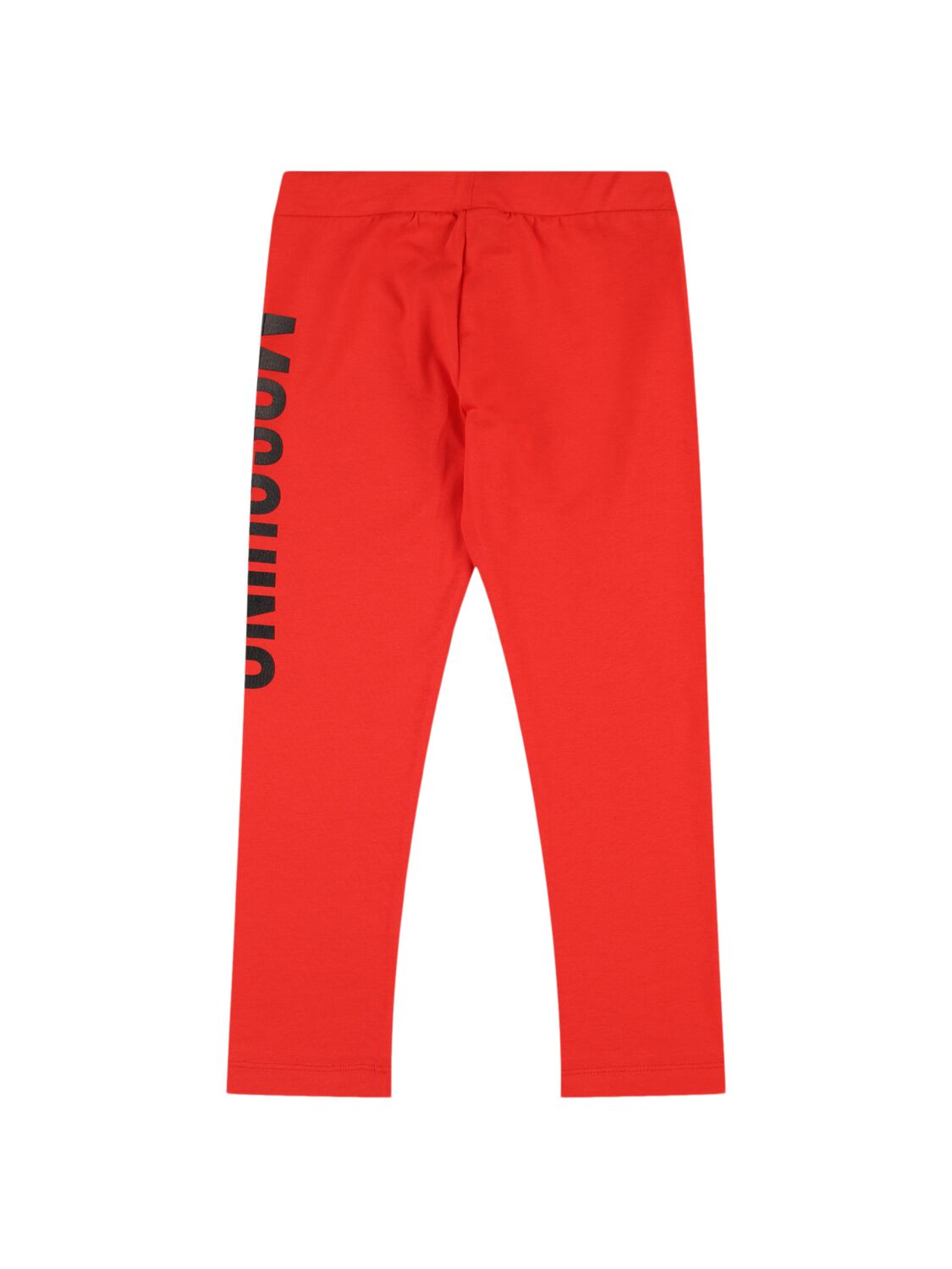 Shop Moschino Cotton Jersey Leggings In Red