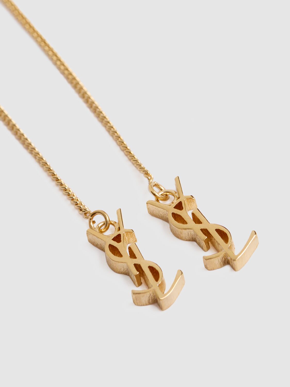 Ysl Long Chain Slide Earrings