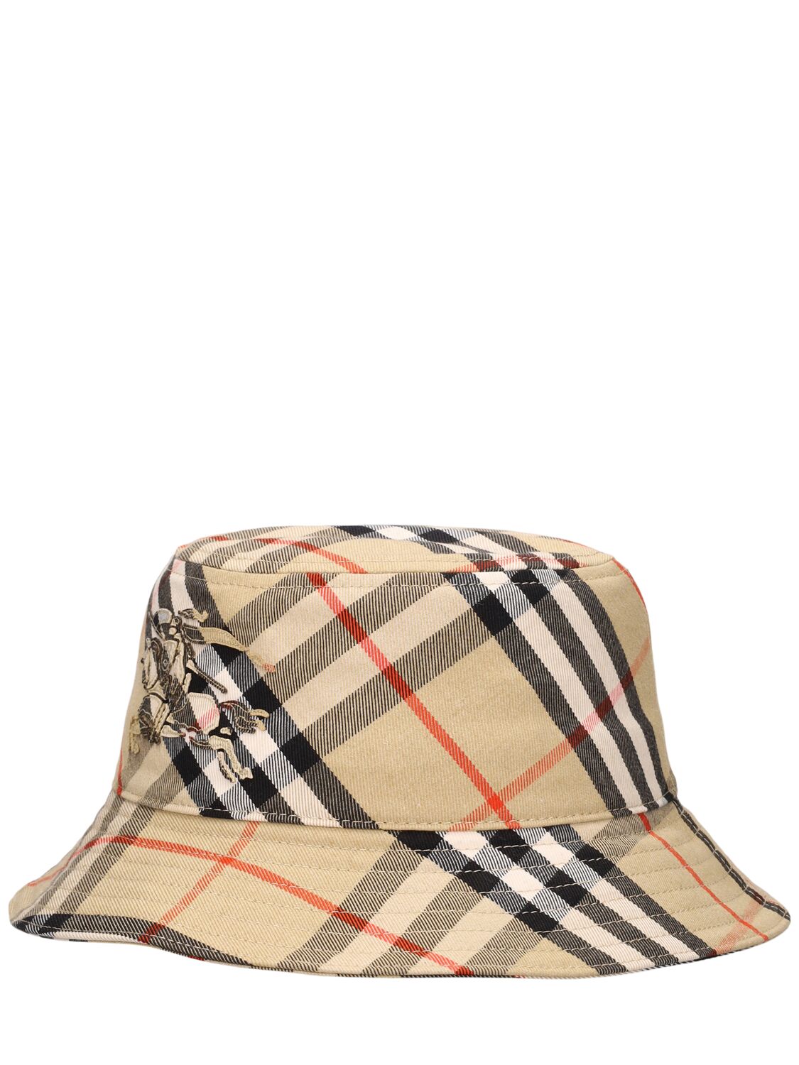 Image of Bias Printed Cotton Blend Bucket Hat