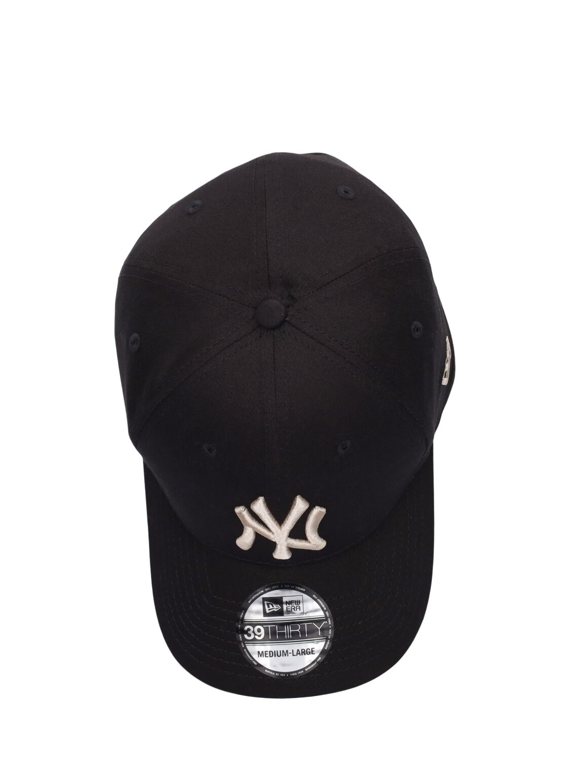 Shop New Era Ny Yankees 39thirty Cotton Cap In Black,beige