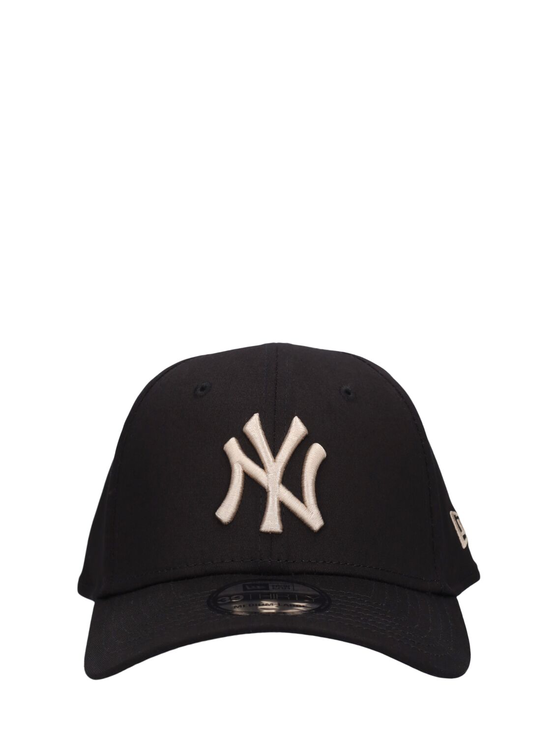 New Era Ny Yankees 39thirty Cotton Cap In Black,beige