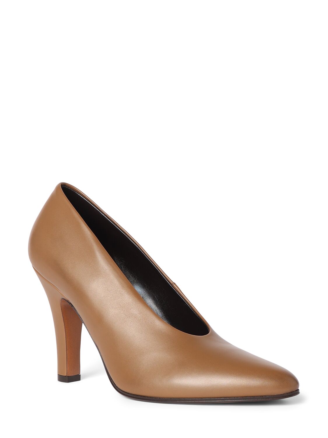 Shop The Row 90mm Prudens Leather Pumps In Fawn