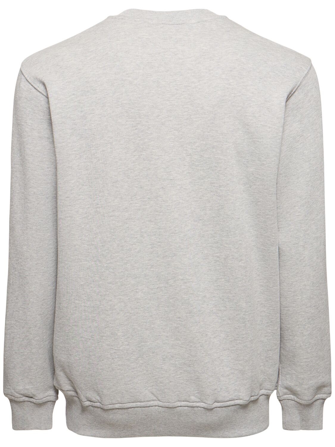 Shop Comme Des Garçons Shirt Printed Cotton Crewneck Sweatshirt In Grey