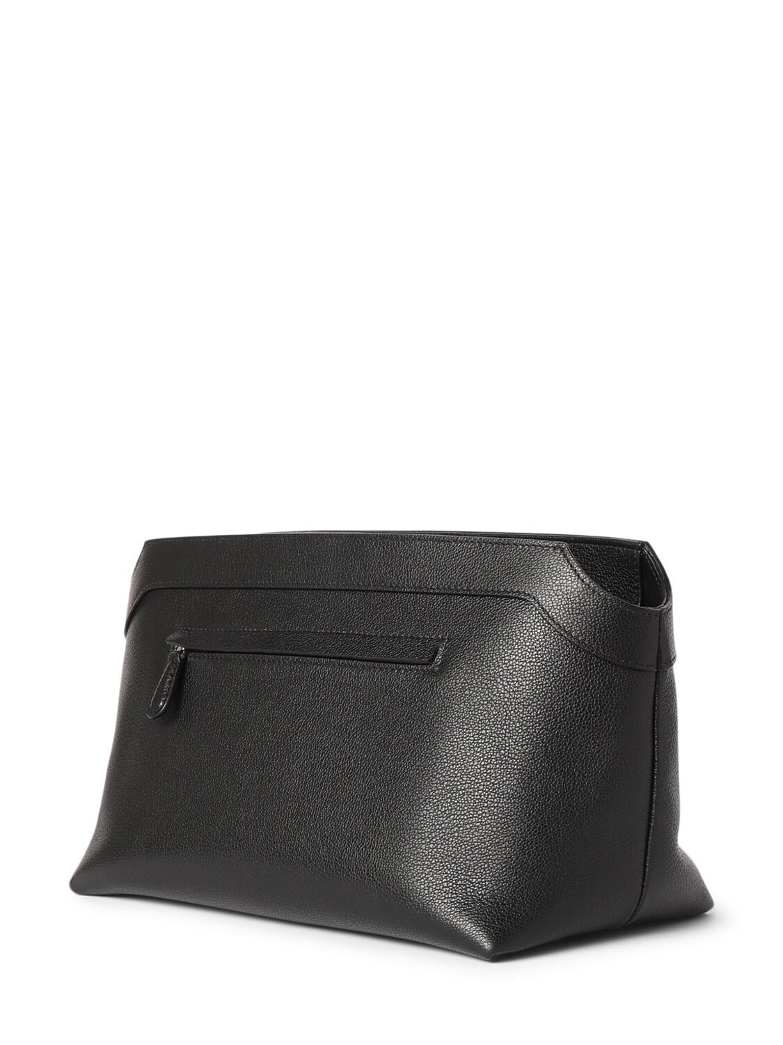 Shop The Row Terrasse Shiny Grain Leather Pouch In Black