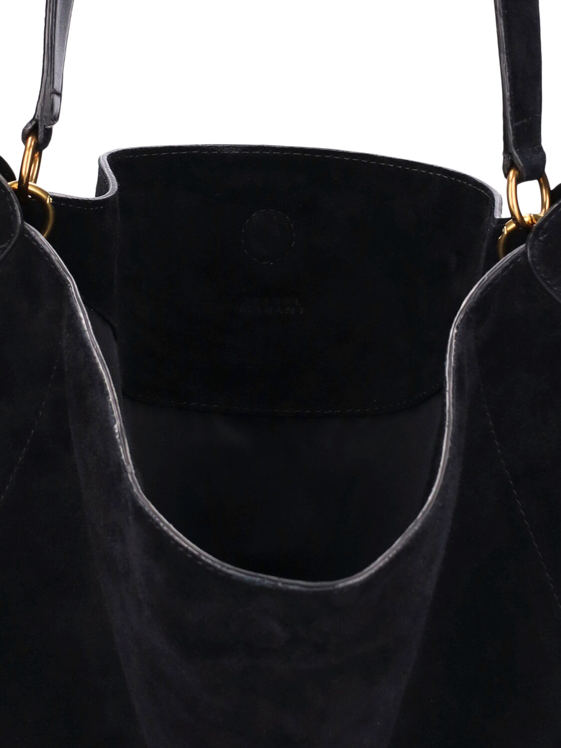Shop Isabel Marant Oskan Hobo Soft Suede Tote Bag In 黑色