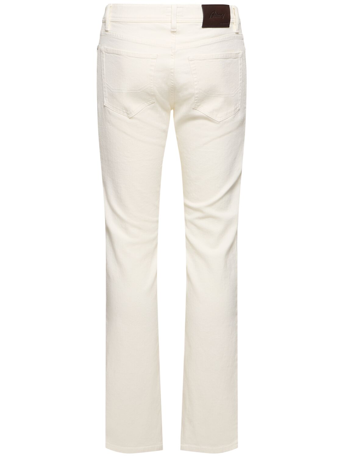 Shop Brioni Meribel Stretch Cotton Denim Jeans In White