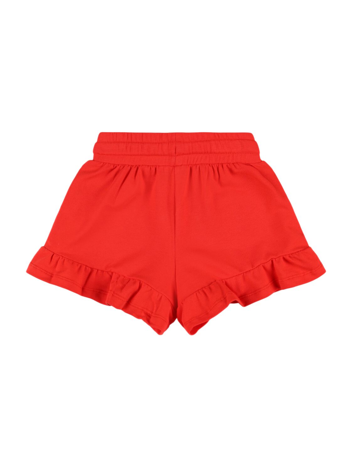 Shop Moschino Cotton Sweat Shorts In Red
