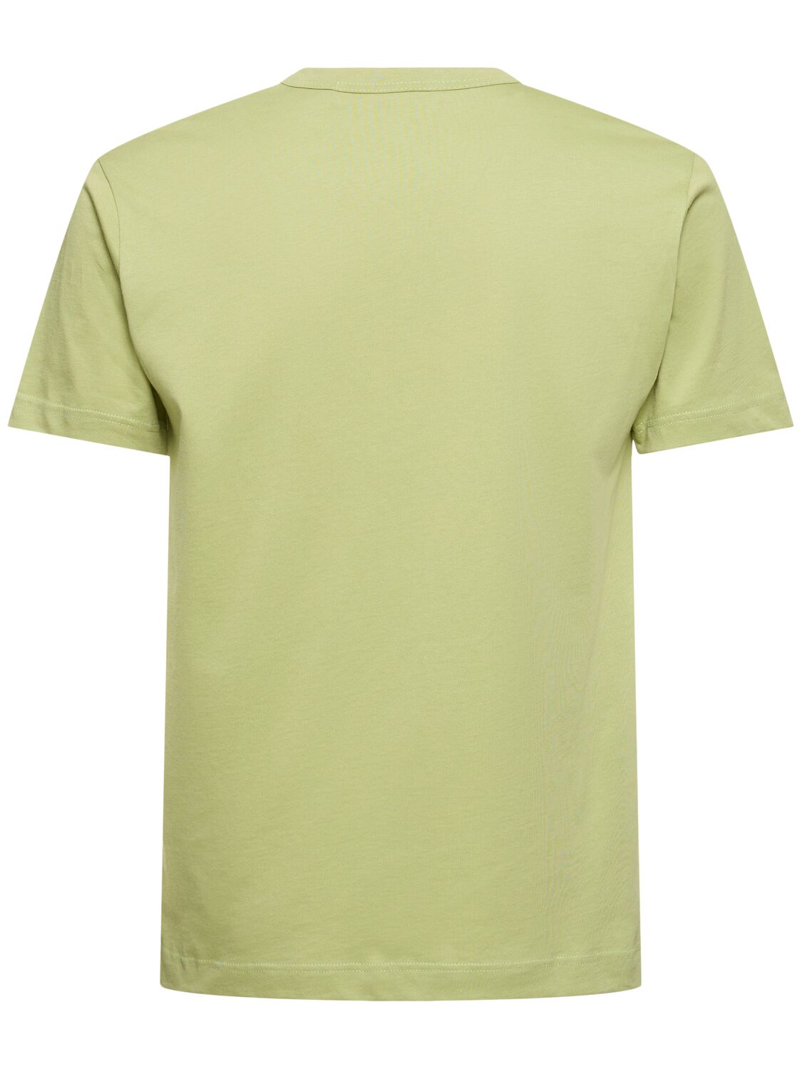 Shop Comme Des Garçons Shirt Logo Cotton T-shirt In Khaki