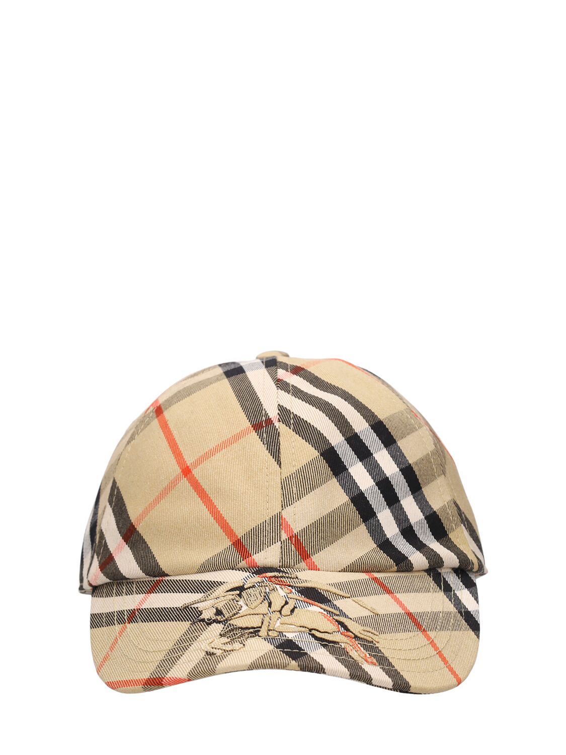 Burberry Bias Checked Baseball Cap In Sand