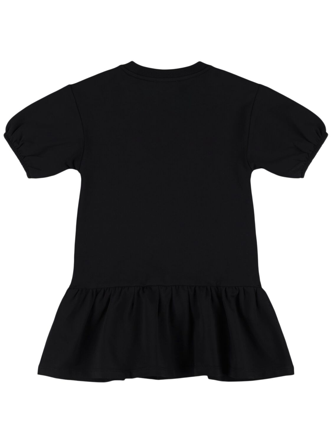 Shop Moschino Cotton Blend Sweat Dress In Black