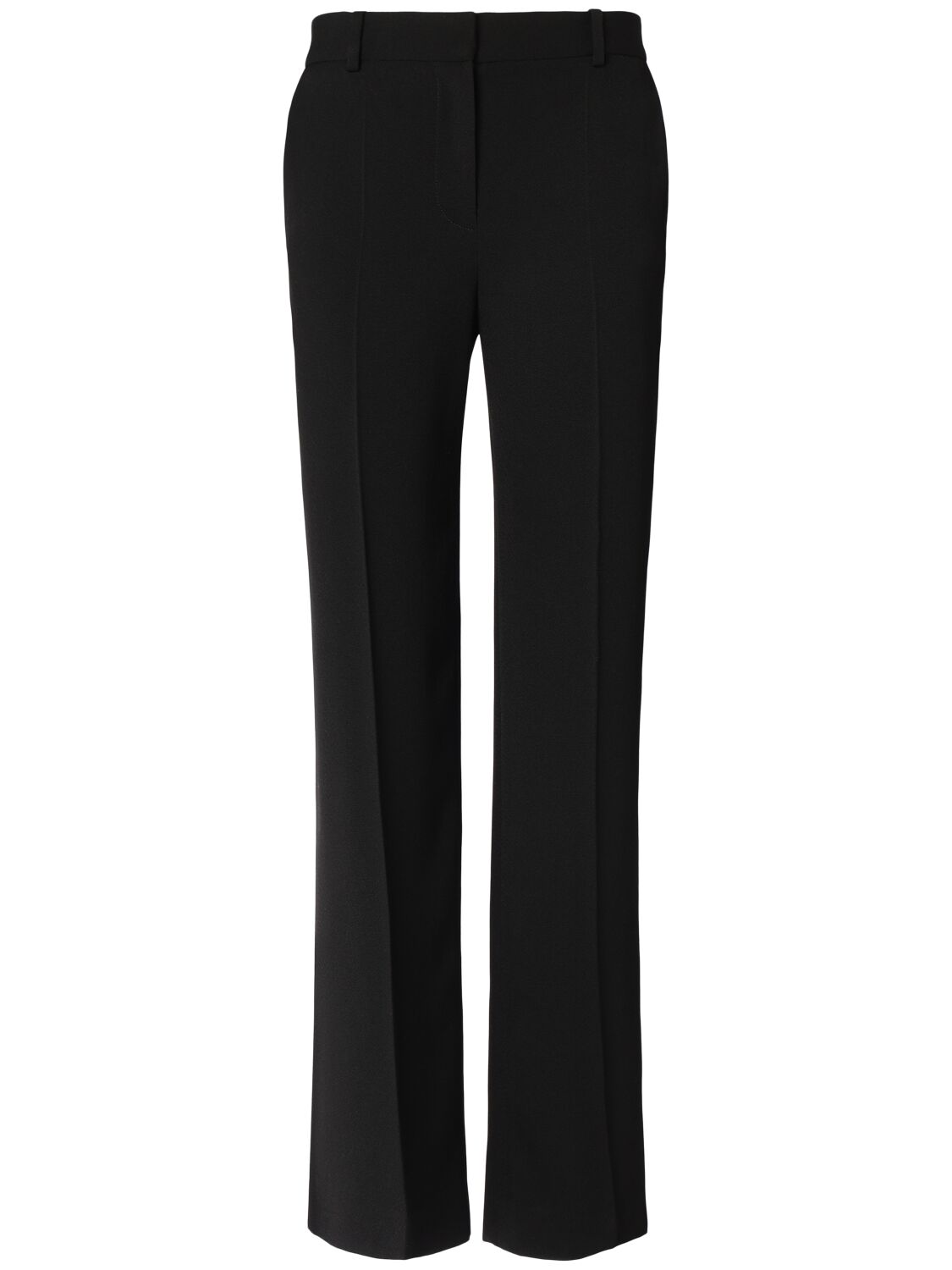 The Row Encore Grain De Poudre Wide Leg Pants In Black