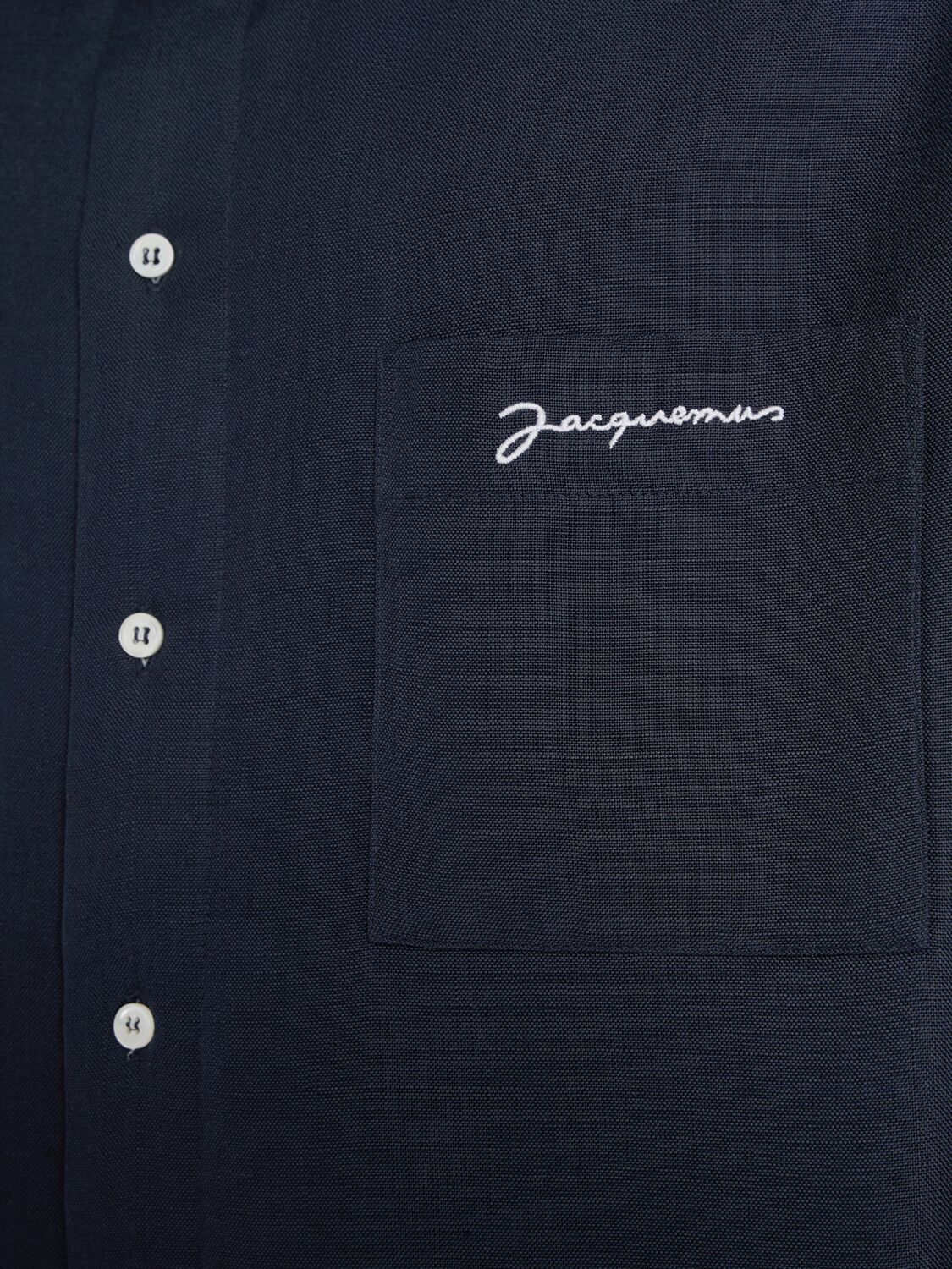 Shop Jacquemus La Chemise Boulanger Button-up Jacket In Navy