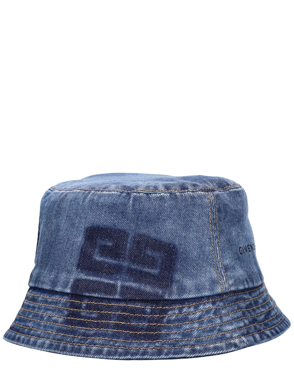 Shop Givenchy Denim 4d Bucket Hat In Blue