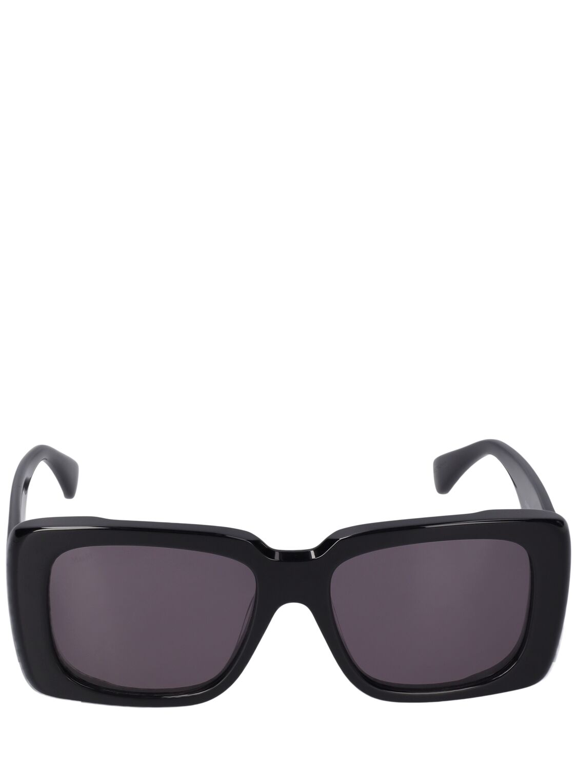 Max Mara Glimpse3 Squared Acetate Sunglasses In Black,smoke