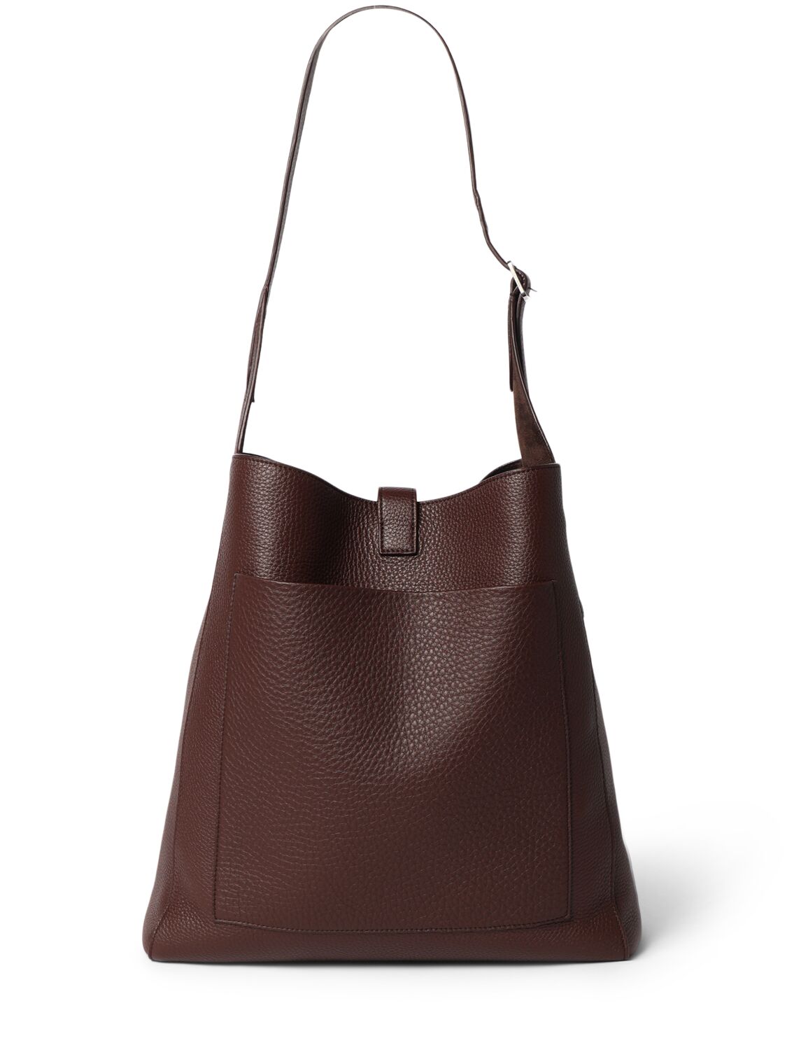 Shop The Row Blake Hobo Lux Grain Leather Bag In Acajou Pld