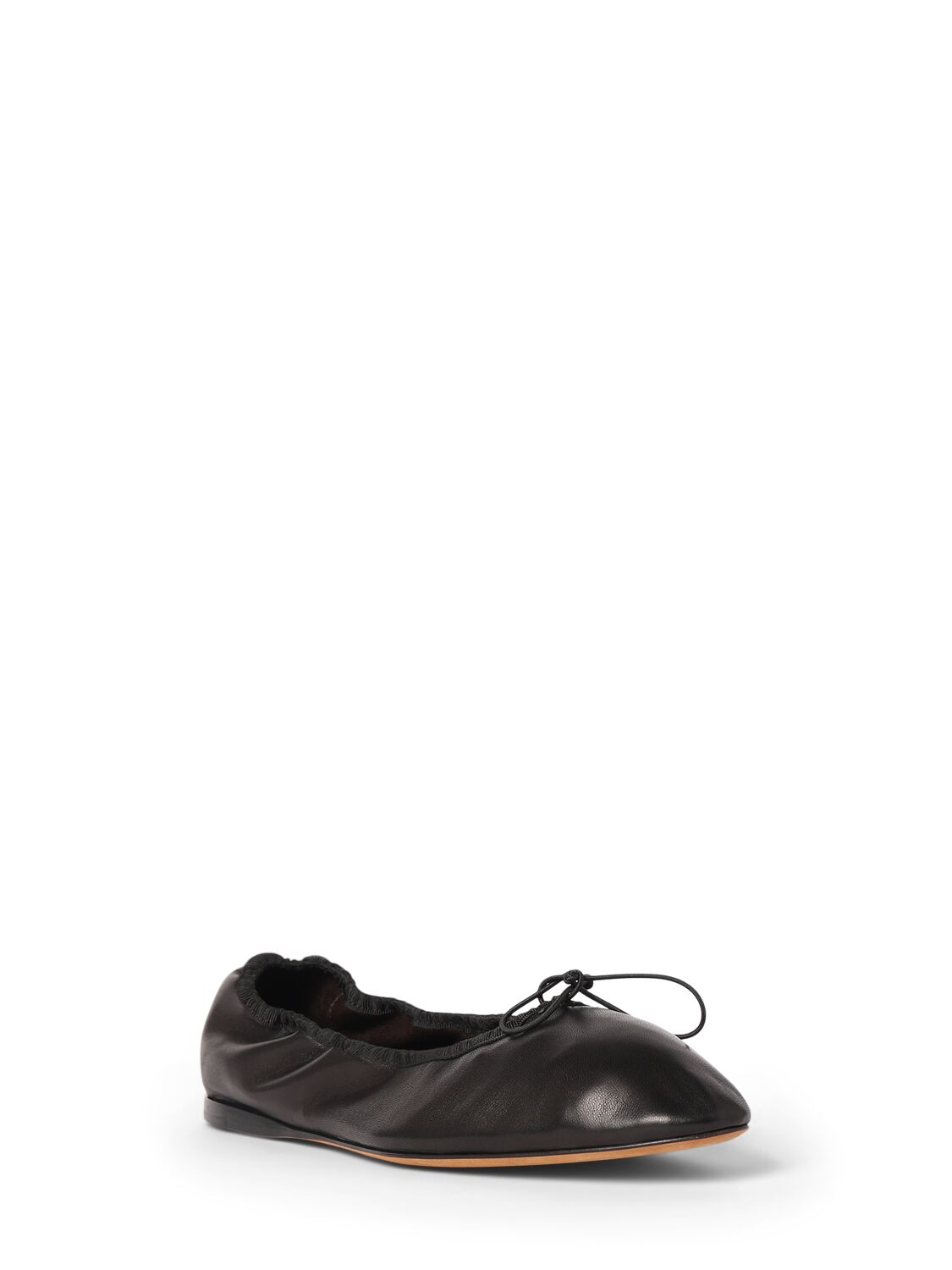 Shop The Row 10mm Hereditas Leather Ballerina Flats In Black