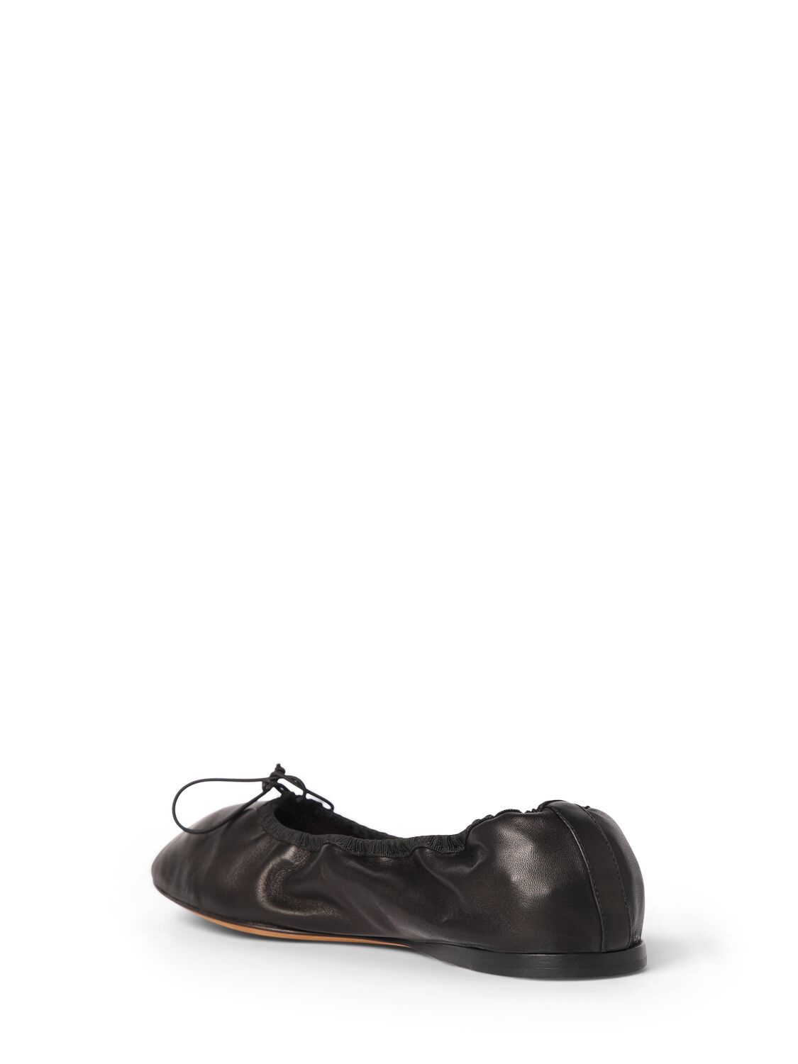 Shop The Row 10mm Hereditas Leather Ballerina Flats In Black