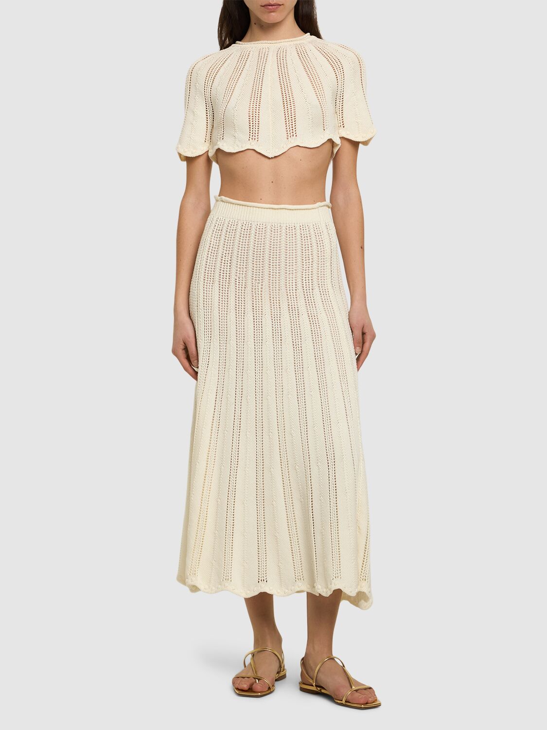 Mercerized Crochet Cotton Cape Top