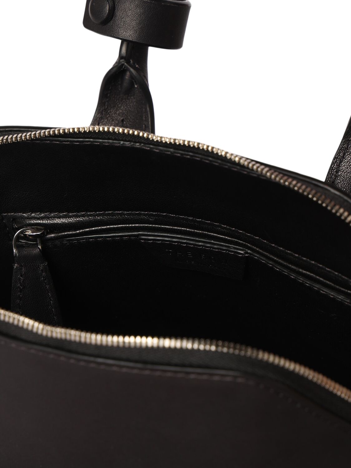 Shop The Row Mini Devon Saddle Leather Top Handle Bag In Black