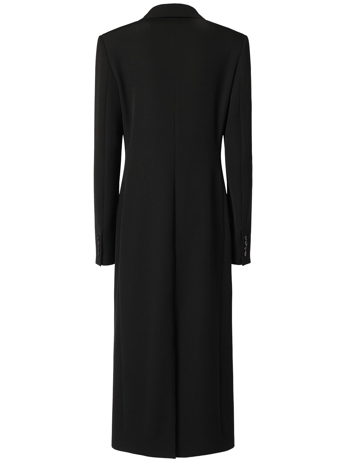 Shop The Row Woody Double Breast Wool Long Coat In Black