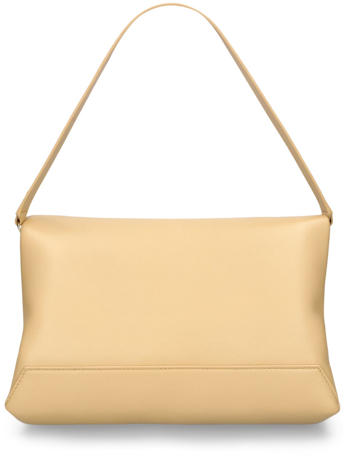 Shop Victoria Beckham Chain Leather Pouch In Sesame