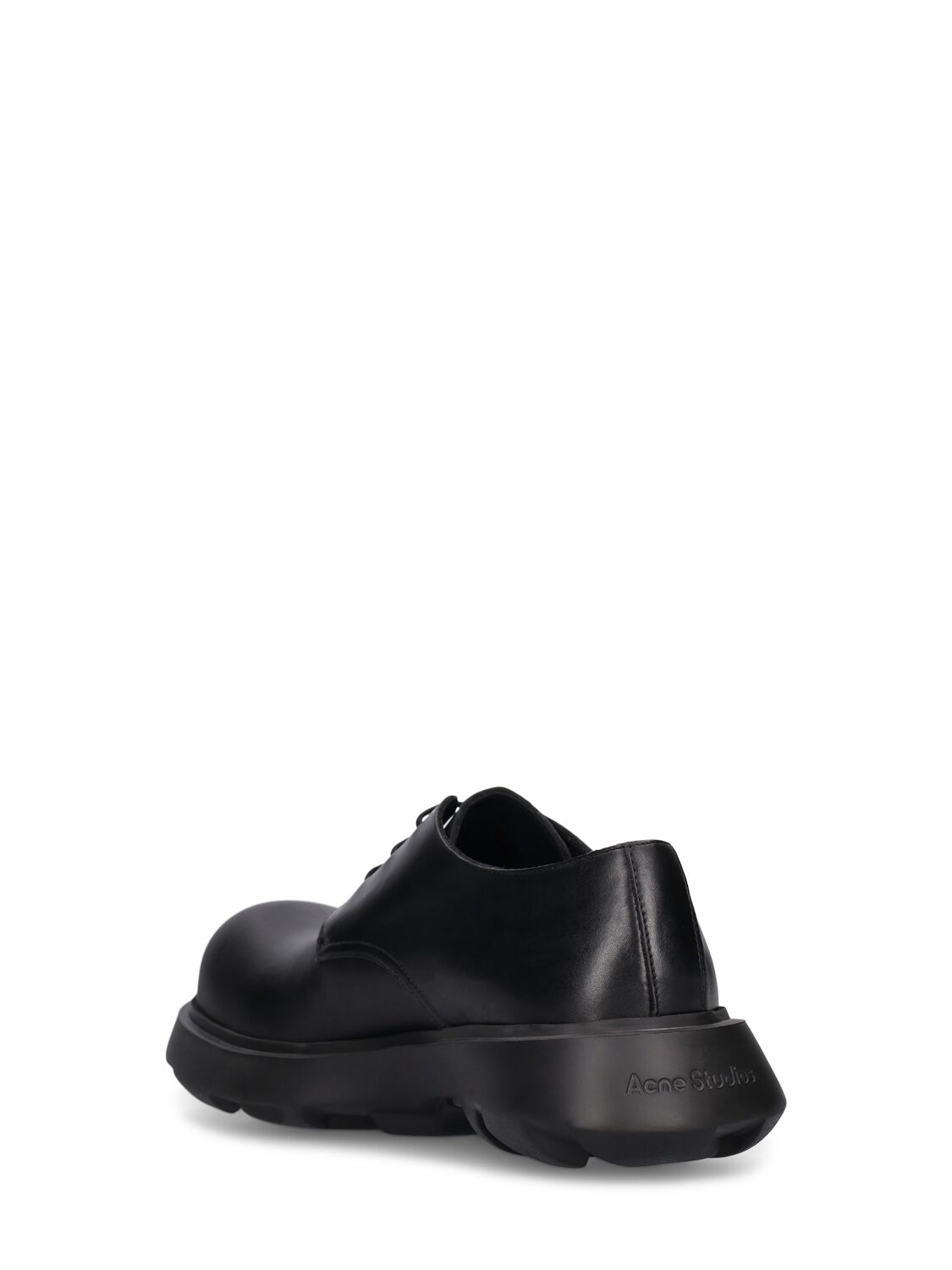 Shop Acne Studios Berby Stars Leather Derby Lace-up Shoes In Black
