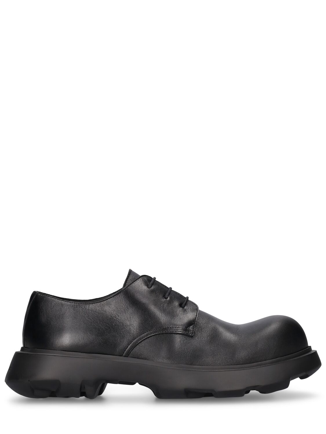 Acne Studios Berby Stars Leather Derby Lace-up Shoes In Black
