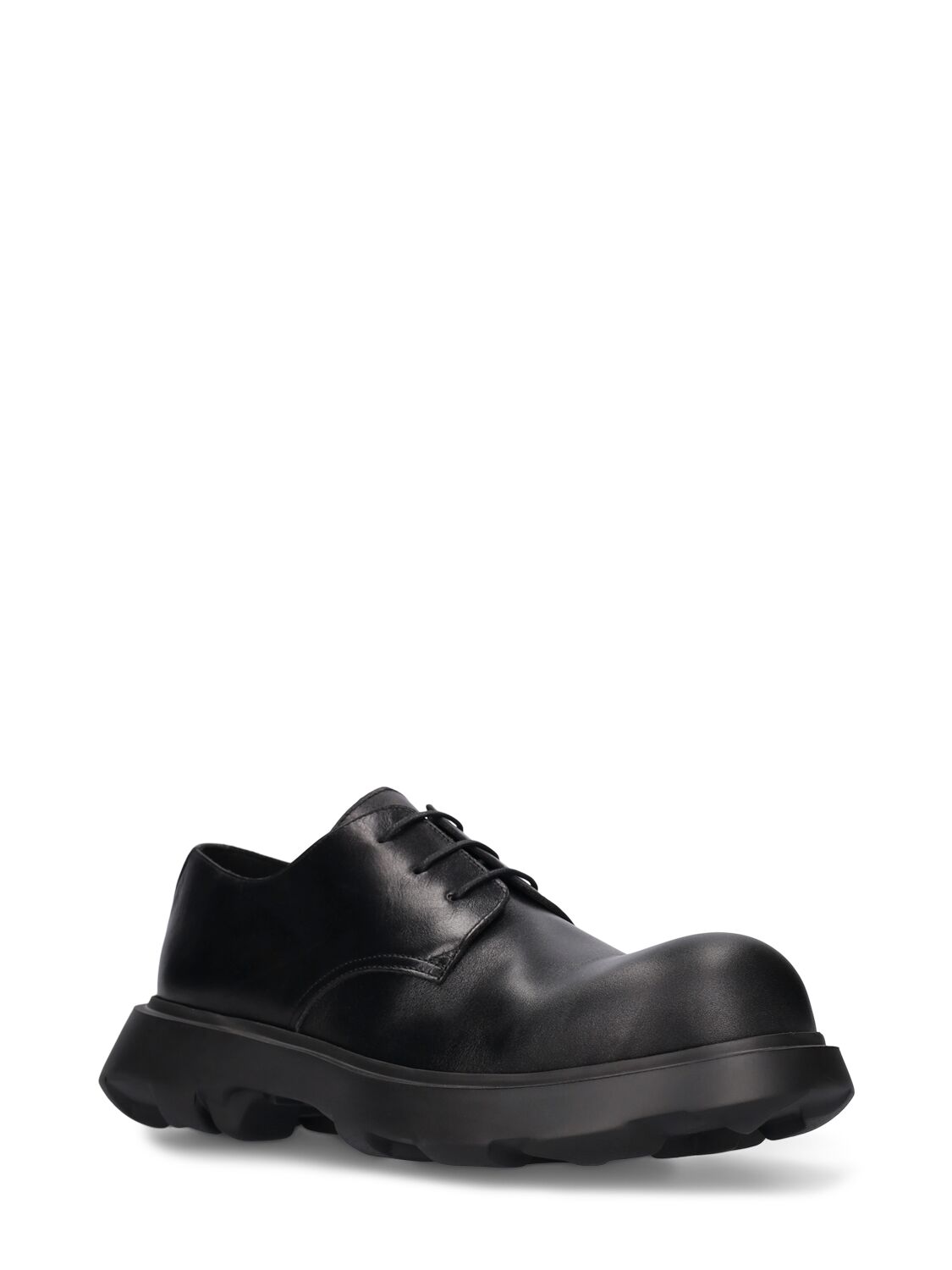 Shop Acne Studios Berby Stars Leather Derby Lace-up Shoes In Black